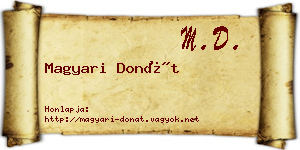Magyari Donát névjegykártya